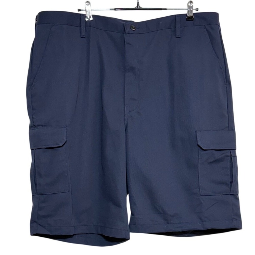 Red Kap Cargo Shorts Mens 44 Navy Blue Workwear Industrial Twill 12" Inseam